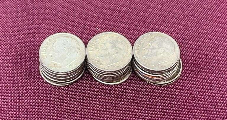 (30) Silver Dimes image