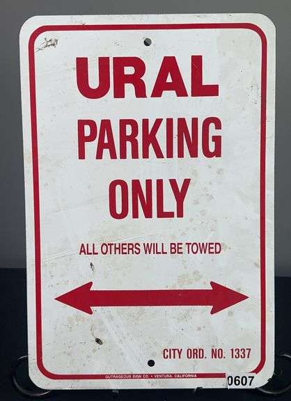 Ural Parking Only Sign image