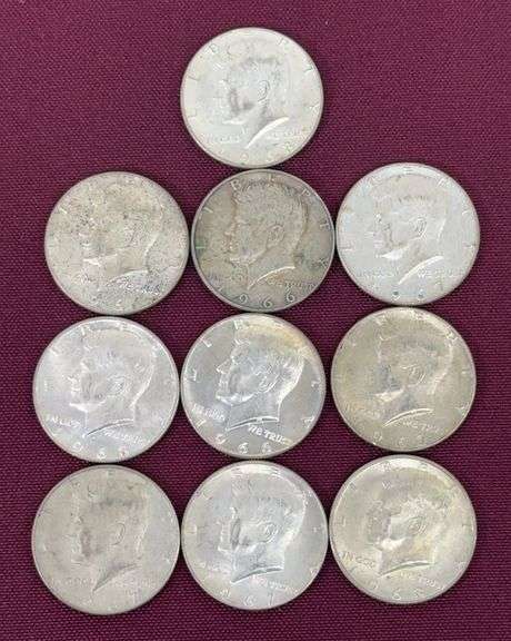 (10) Silver-Clad Kennedy Half Dollars image