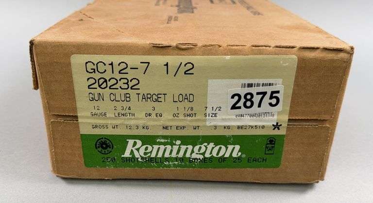 Remington Target Loads 12 Ga. 2 3/4” 7 1/2 Shot , 250 Shot Shells image