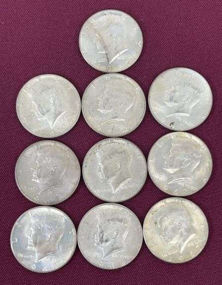 (10) Silver-Clad Kennedy Half Dollars image