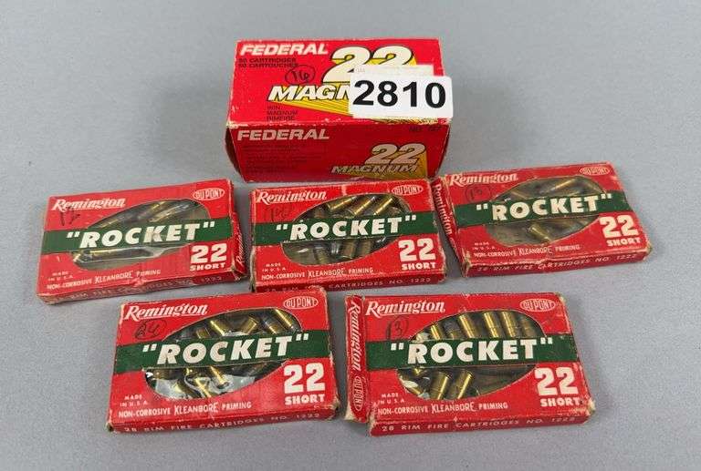 Federal 22 Magnum, 16 Count, & Remington “Rocket”22 Shorts, 62 Count image