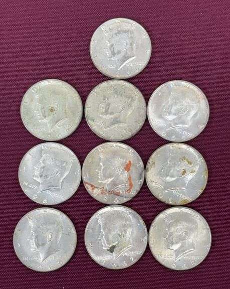 (10) Silver-Clad Kennedy Half Dollars image