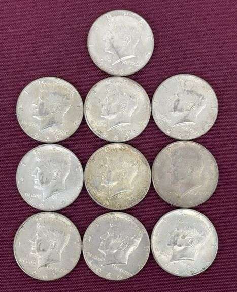 (10) Silver-Clad Kennedy Half Dollars image