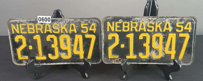 (2) Nebraska License Plates image