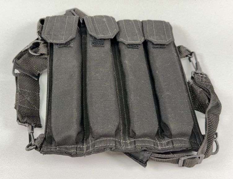 4 UZI 32 Round Magazine & Velcro 4 Mag Magazine Pouch image