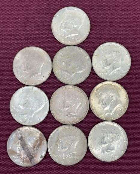 (10) Silver-Clad Kennedy Half Dollars image