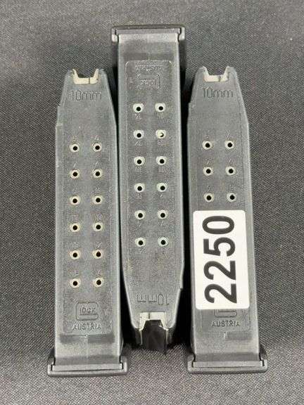 (3) 10mm, 15 Round Glock Magazines image