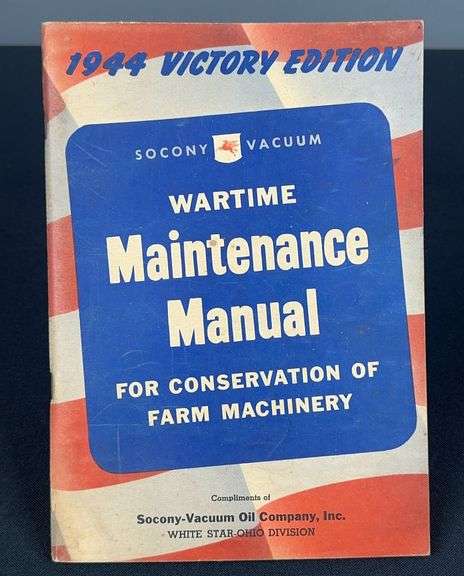 1944 Victory Edition Wartime Farm Machinery Maintenance Manual image