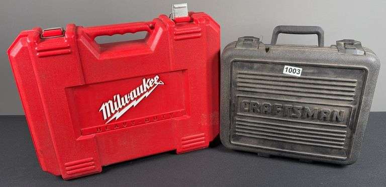 Craftsman Scroll Sabre Saw & Pair of Milwaukee Power-Plus Drills & Carry Case image