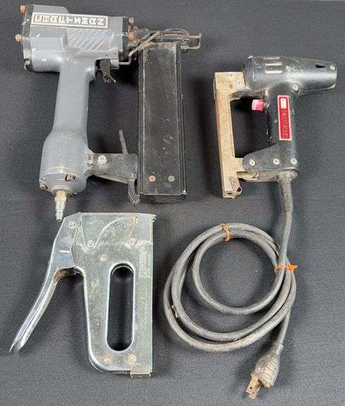 Craftsman Air Finishing Nailer, Electric Staple Gun, & Regular Staple Gun image