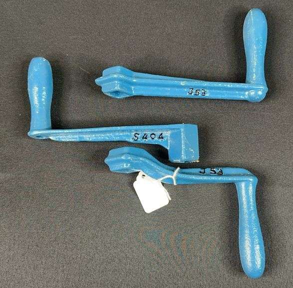 (3) Blue Crank Handles Marked J53 & S404 image