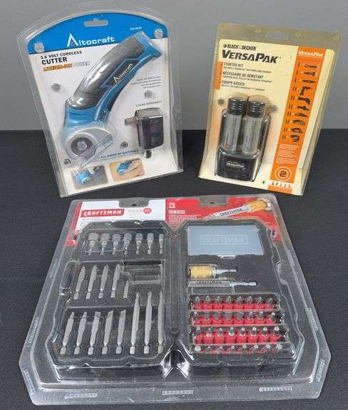 Altocraft 3.6 Volt Cordless Cutter, Craftsman Driver Set, & Misc. Tools image