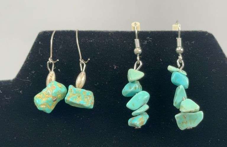 (2) Pairs of Turquoise Earrings image