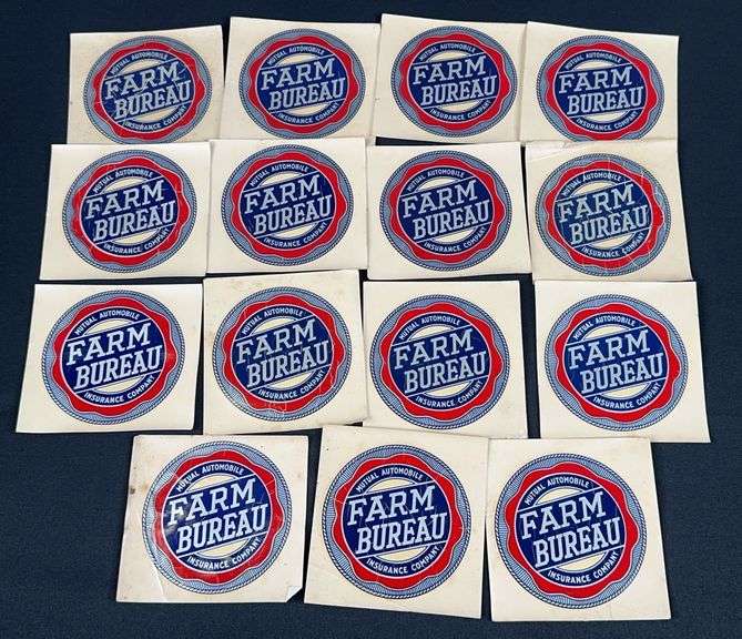 Vintage Farm Bureau Windshield Decals image