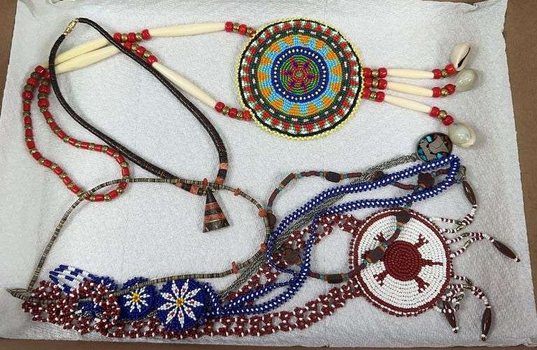 Native American Beaded Necklaces image