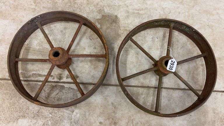 Pair of 14” steel wheels image