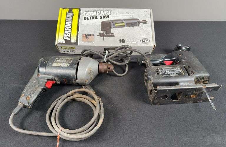 Performax Compact Detail Saw & Craftsman Corded Drill & Scroller Saw image