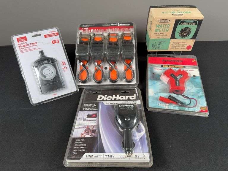 Ratchet Strap Set, Craftsman Water Meter, & Misc. image