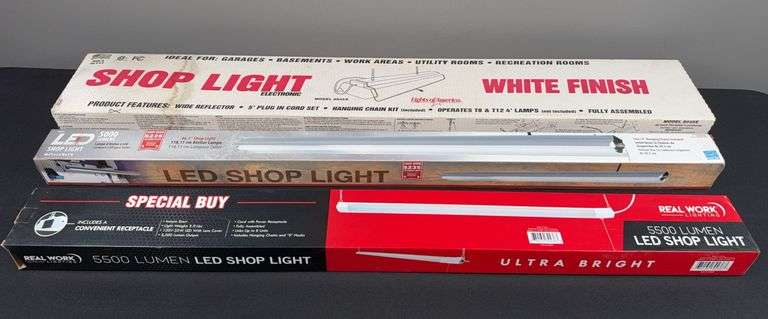 (3) Assorted Shop Lights image
