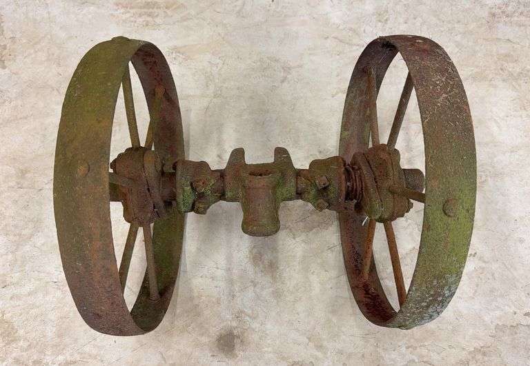 Pair of 16” steel wheels with shaft image