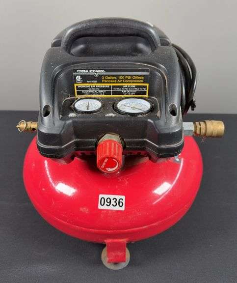 Central Pneumatic 3 Gal. 100 Psi Pancake Air Compressor image
