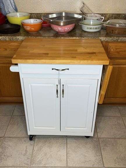 Wooden Kitchen Rolling Island image