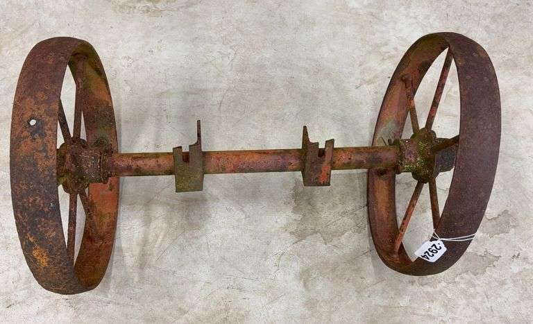 Pair of 14” wheels with shaft. image