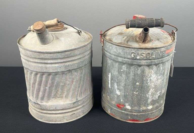 (2) Galvanized Fuel Cans image