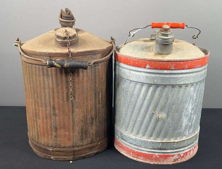 (2) Galvanized Kerosine Cans image