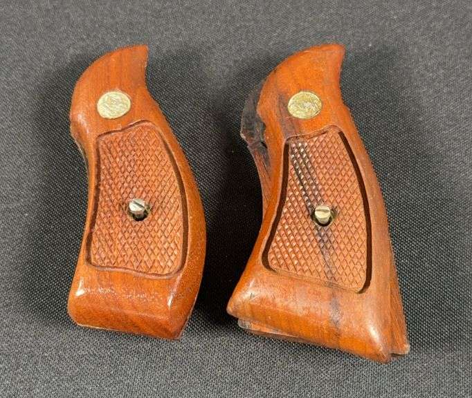 Pair of S&W Wood Handgun Grips image