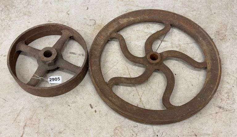 (2) Cast Iron Fly Wheels image
