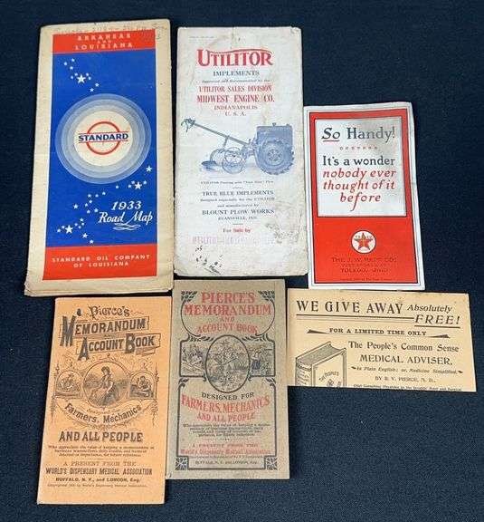Utilitor Pamphlet, 1933 Road Map, & Vintage Booklets image