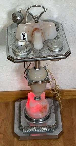 Vintage Art Deco Electric Smoking Stand image