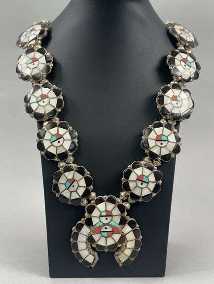 Zuni Native American Squash Blossom image