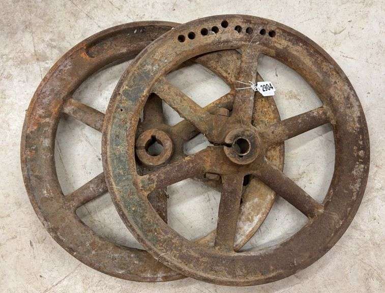 Pair of Cast Iron Fly Wheels image