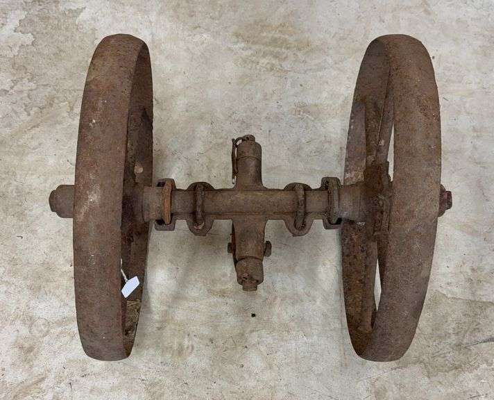 Pair of 16” Steel Wheels On Axle image