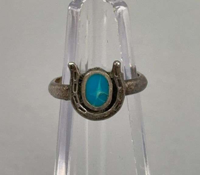 Silver Horseshoe Ring Size 7 image
