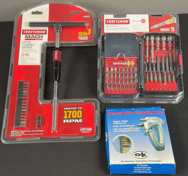 Craftsman Driver Set, T-Handle Driver, & OK Manual Wire Wrapping Tool image