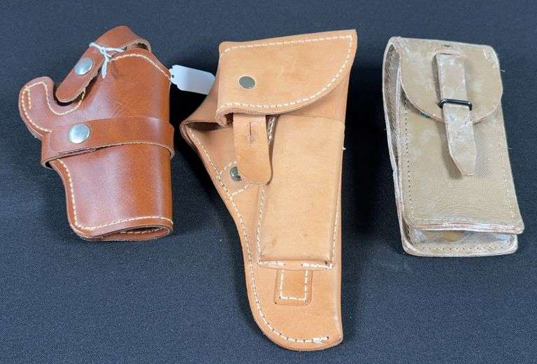 S&W & Unmarked Leather Pistol Holsters & Misc. image