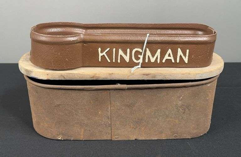Kingman Steel Tool Caddy with Wooden Top Metal Tool Box image