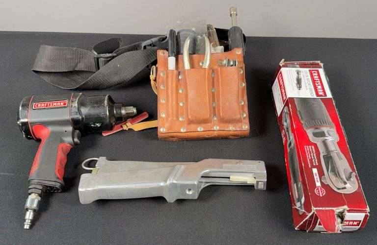 Craftsman Air Impact & 3/8” Air Ratchet Wrench, & Misc. Tools image