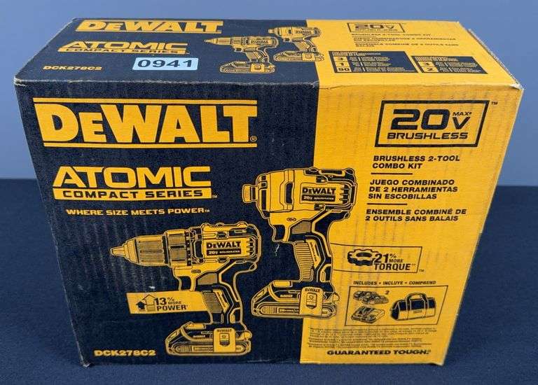 DeWalt Atomic Compact Series 20v Brushless 2-Tool Combo Kit image
