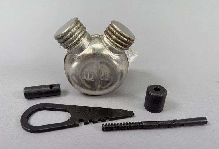 World War II/Cold War Mosin-Nagant Rifle Dual Compartment Oil Bottle & Cleaning Kit image