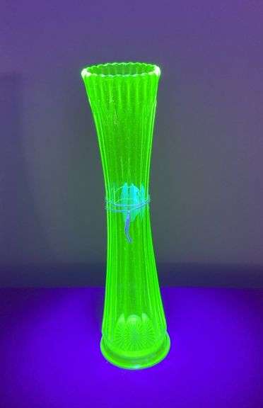 Uranium Glass Bud Vase image