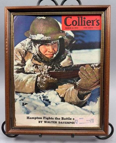 Framed Collier's March 14 1942 Magazine Cover Page image