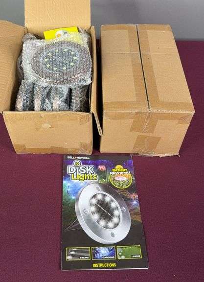 NIB 2 Boxes of 10 each Bell and Howell Solar Powered Disk Lights image