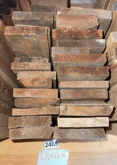 Stack Of Rough Cut, Cedar Lumber, (30) Count image
