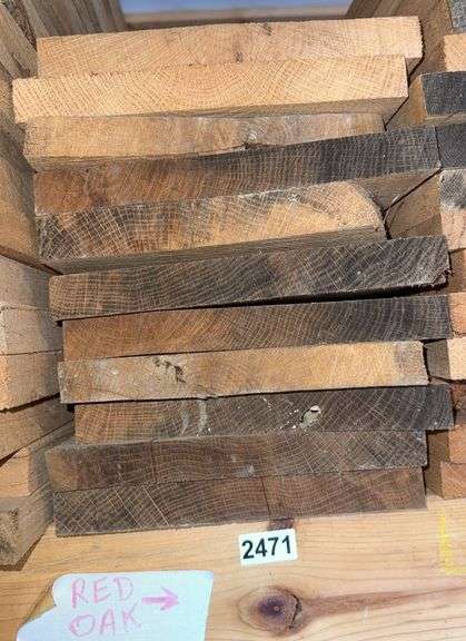 (11) Hardwood, Rough Cut, Red Oak Boards image