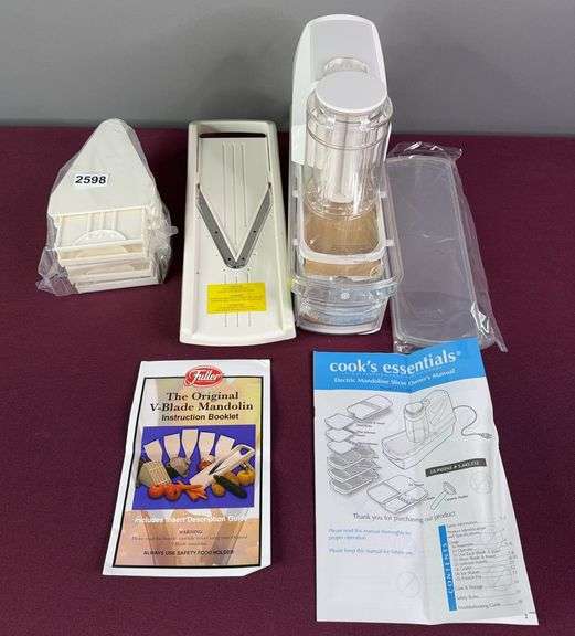NEW Cooks Essentials Electric Mandoline Slicer and Fuller Manual Slicer image